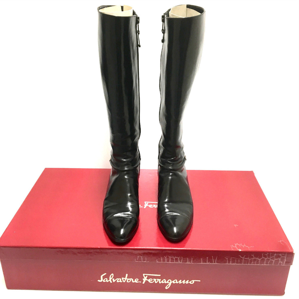 Riding Boots Mirina 1.5" Black Calf Leather 7